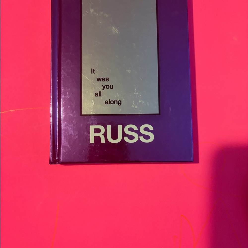RUSS Purple Wall Mirror Accent on Pink Backdrop